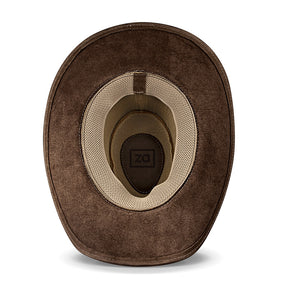 Cowboy Hat Dark Brown Leather Western Trailblazer
