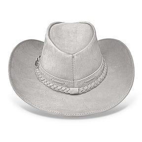 Cowboy Hat Gray Leather Western Trailblazer