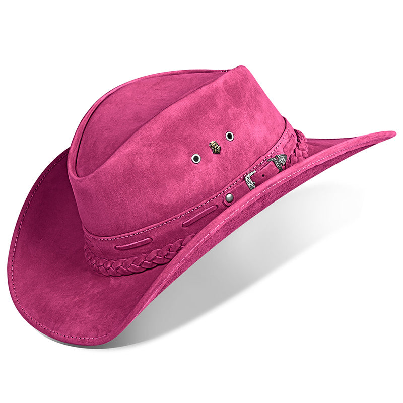 Cowboy Hat Pink Leather Western Trailblazer