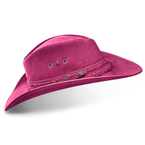 Cowboy Hat Pink Leather Western Trailblazer