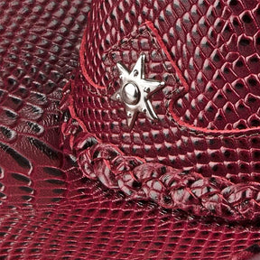 Cowboy Hat Red Snake Cowhide American Star
