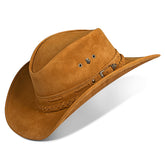 Cowboy Hat Tan Leather Western Trailblazer