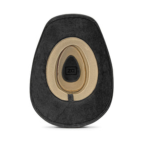 Cowboy Hat Western Black Leather Ranger Star