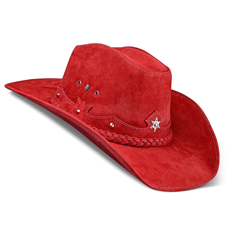 Cowboy Hat Western Red Leather American Star
