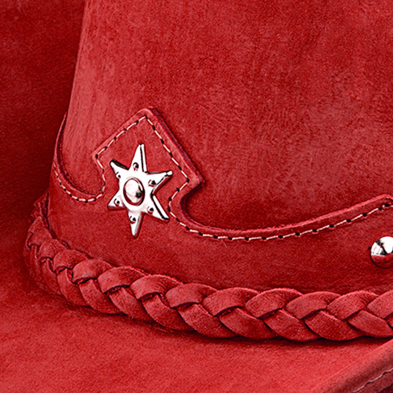 Cowboy Hat Western Red Leather American Star