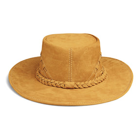 Frontier Beige Leather Cowboy Hat