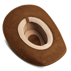 Frontier Brown Leather Cowboy Hat