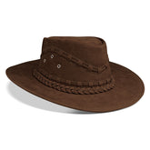 Frontier Dark Brown Leather Cowboy Hat