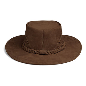 Frontier Dark Brown Leather Cowboy Hat