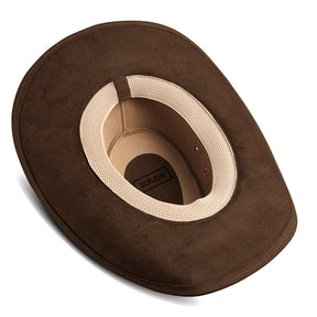 Frontier Dark Brown Leather Cowboy Hat