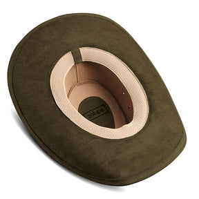 Frontier Green Leather Cowboy Hat