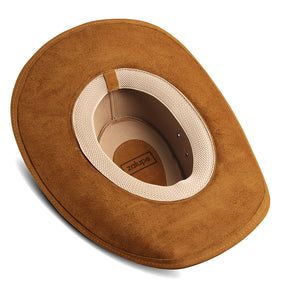 Frontier Tan Leather Cowboy Hat