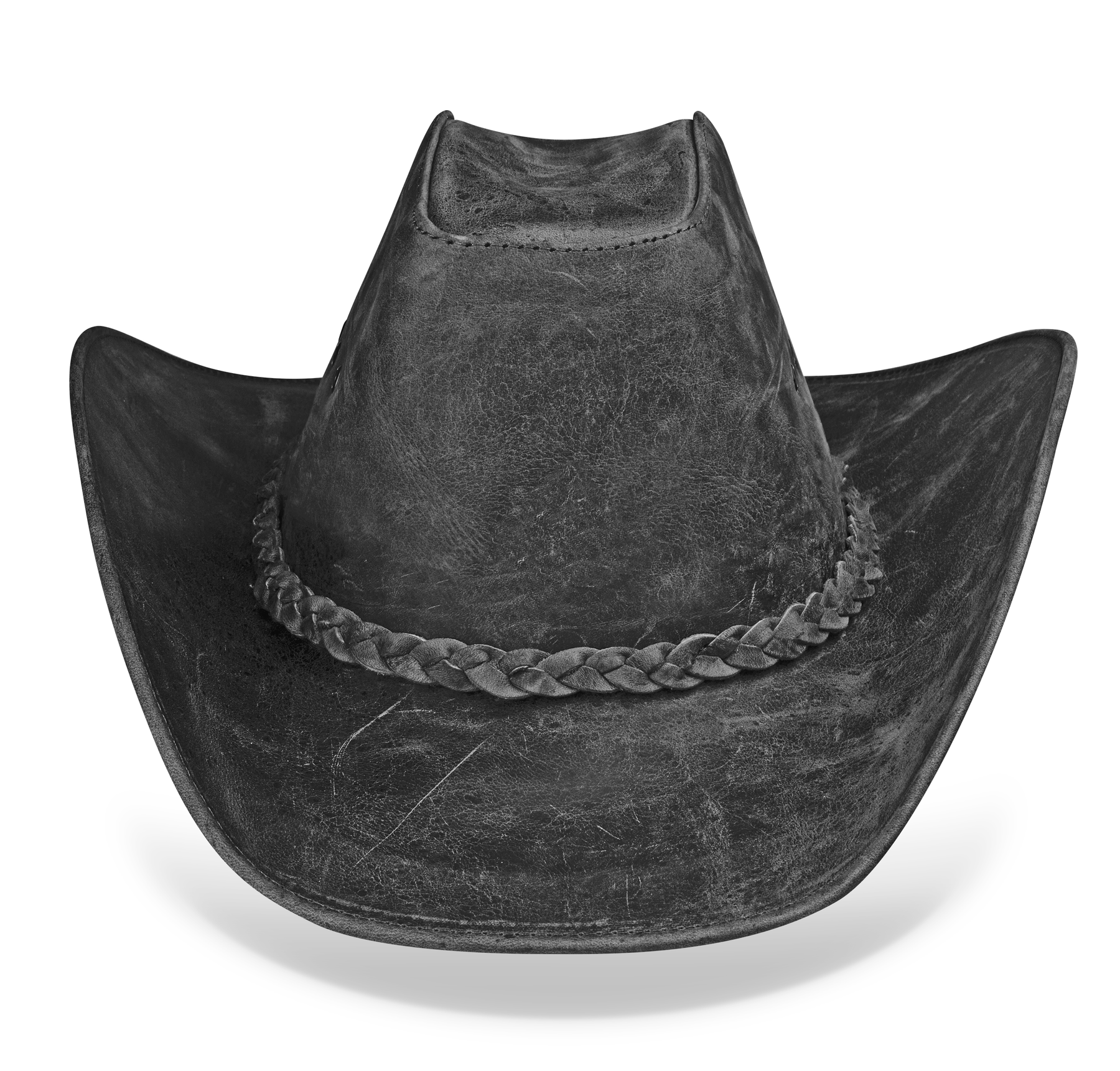 Cowboy Hat Vintage Black Leather American