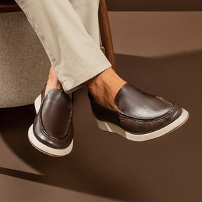 Mocassim Masculino Couro Café Navigator Unvars