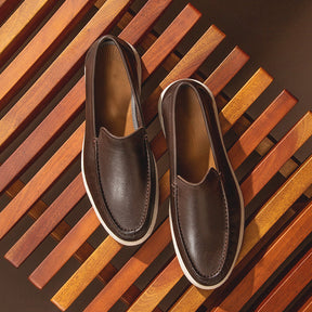 Mocassim Masculino Couro Café Navigator Unvars