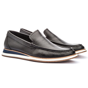 Mocassim Masculino Couro Preto Cruise Unvars