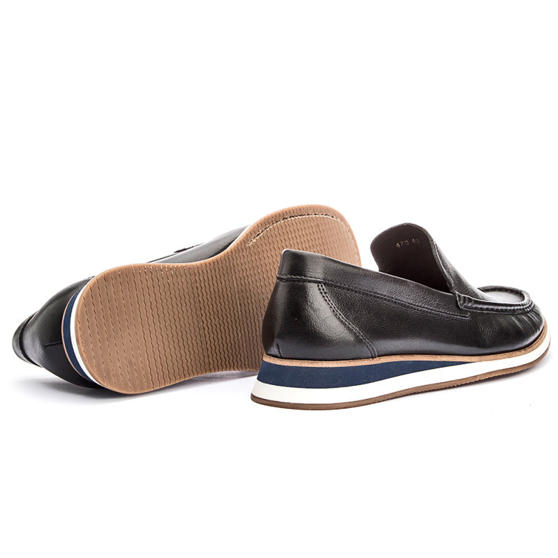 Mocassim Masculino Couro Preto Cruise Unvars