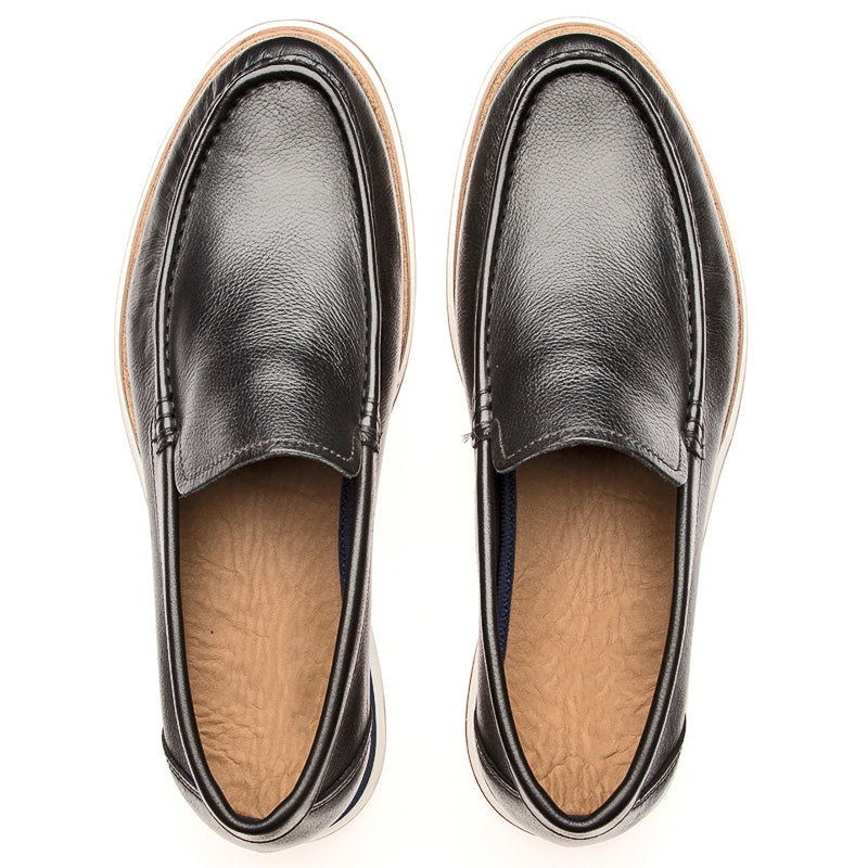 Mocassim Masculino Couro Preto Cruise Unvars