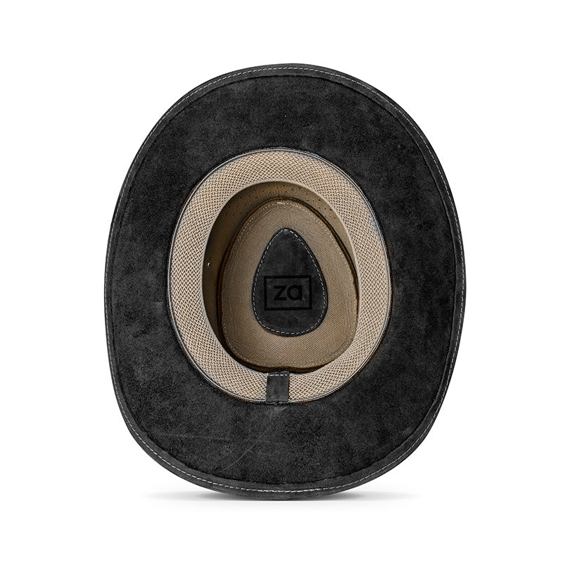 Outrider Black Leather Cowboy Hat