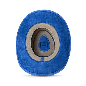 Outrider Blue Leather Cowboy Hat