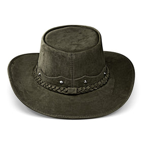 Outrider Green Leather Cowboy Hat