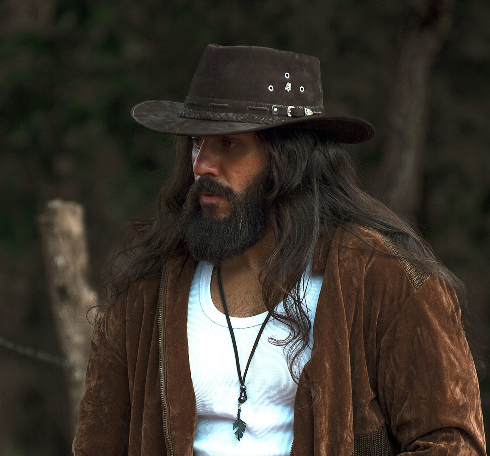 Cowboy Hat Dark Brown Leather Western Australian Style Outback