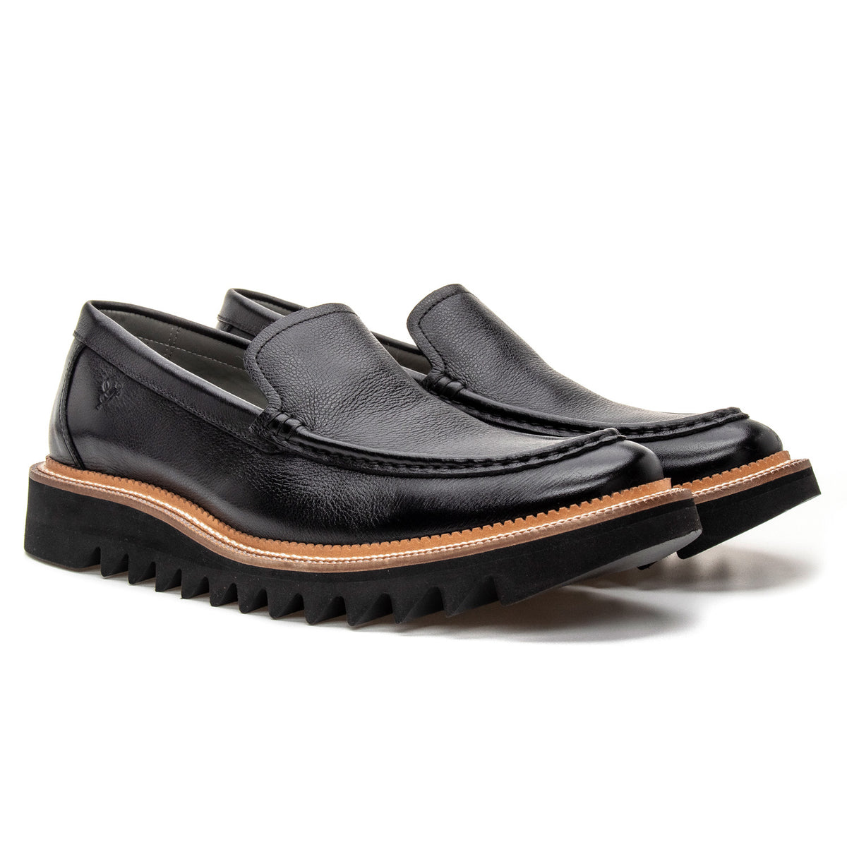 The Architect – Lug Sole Black Leather Loafer