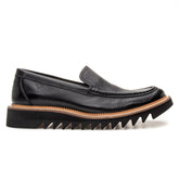 The Architect – Lug Sole Black Leather Loafer