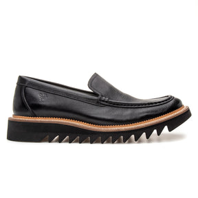 The Architect – Lug Sole Black Leather Loafer