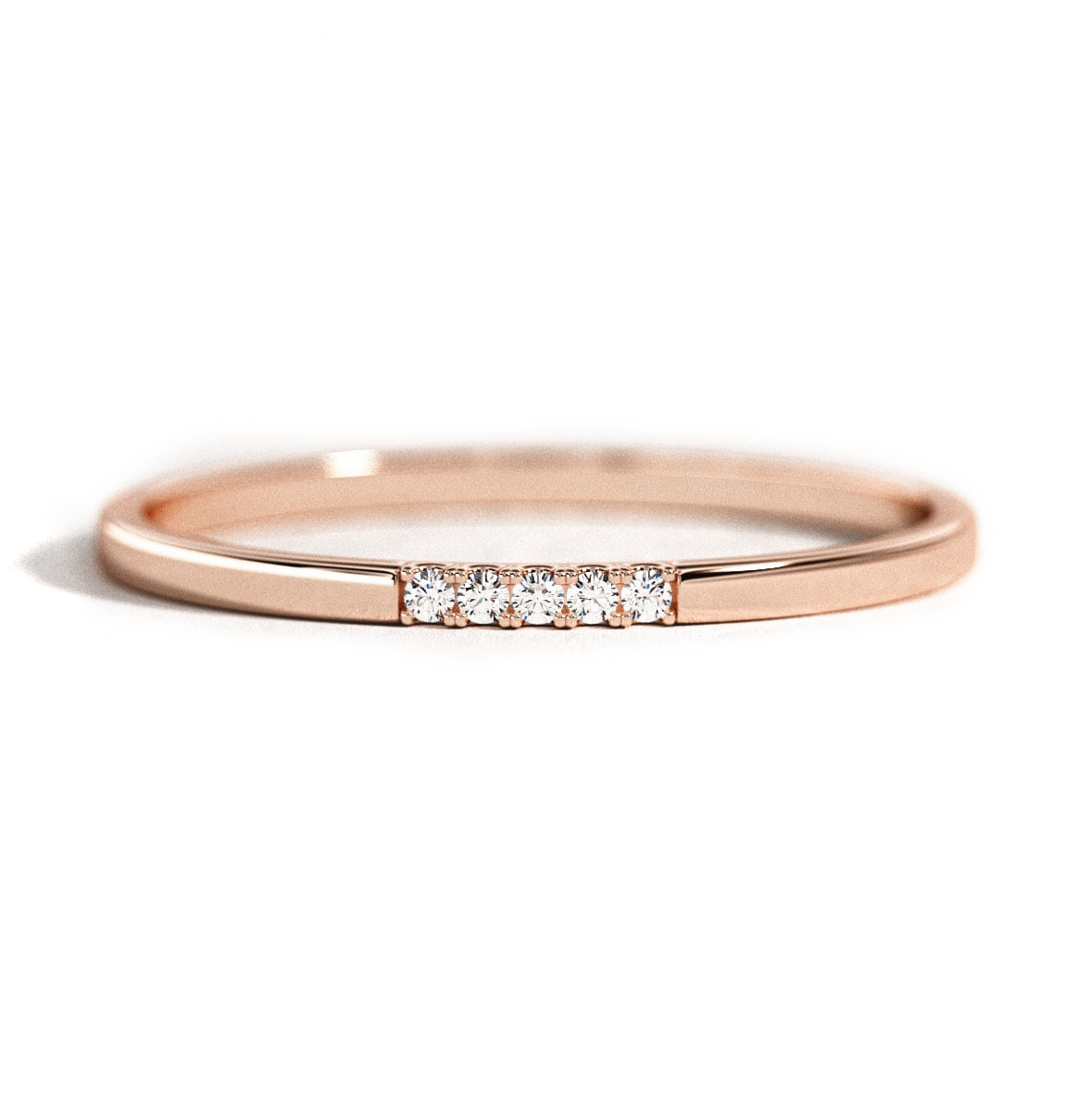 18k Rose Gold Ring for Womens Diamonds Jewelry Luxury Marriage - Zalupe