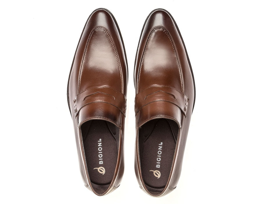 Mens Loafers Shoes Penny Leather Classic Leather Sole - Zalupe