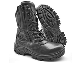 Combat Boots Black Leather Tactical Military Army Zipper - Zalupe