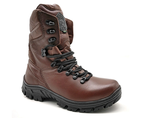 Tactical Boots Brown Leather Combat Army Lace Up - Zalupe