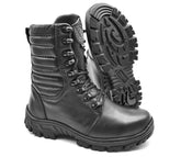 Tactical Boots Black Military Leather Combat Hunting Lace Up - Zalupe