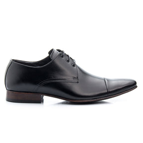 Mens Oxford Leather Classic Lace Up Leather Sole Dress Shoes - Zalupe