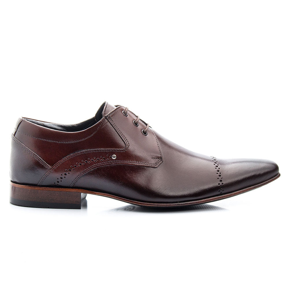 Oxford Shoes Mens Leather Classic Dress Lace Up Cap Toe - Zalupe