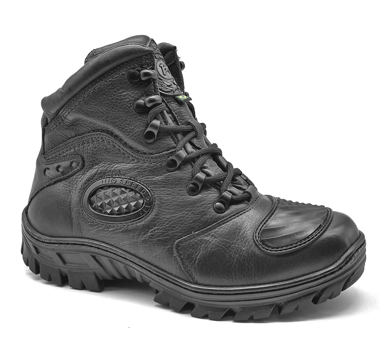 Motorcycle Boots Black Leather Tactical Hiking - Zalupe