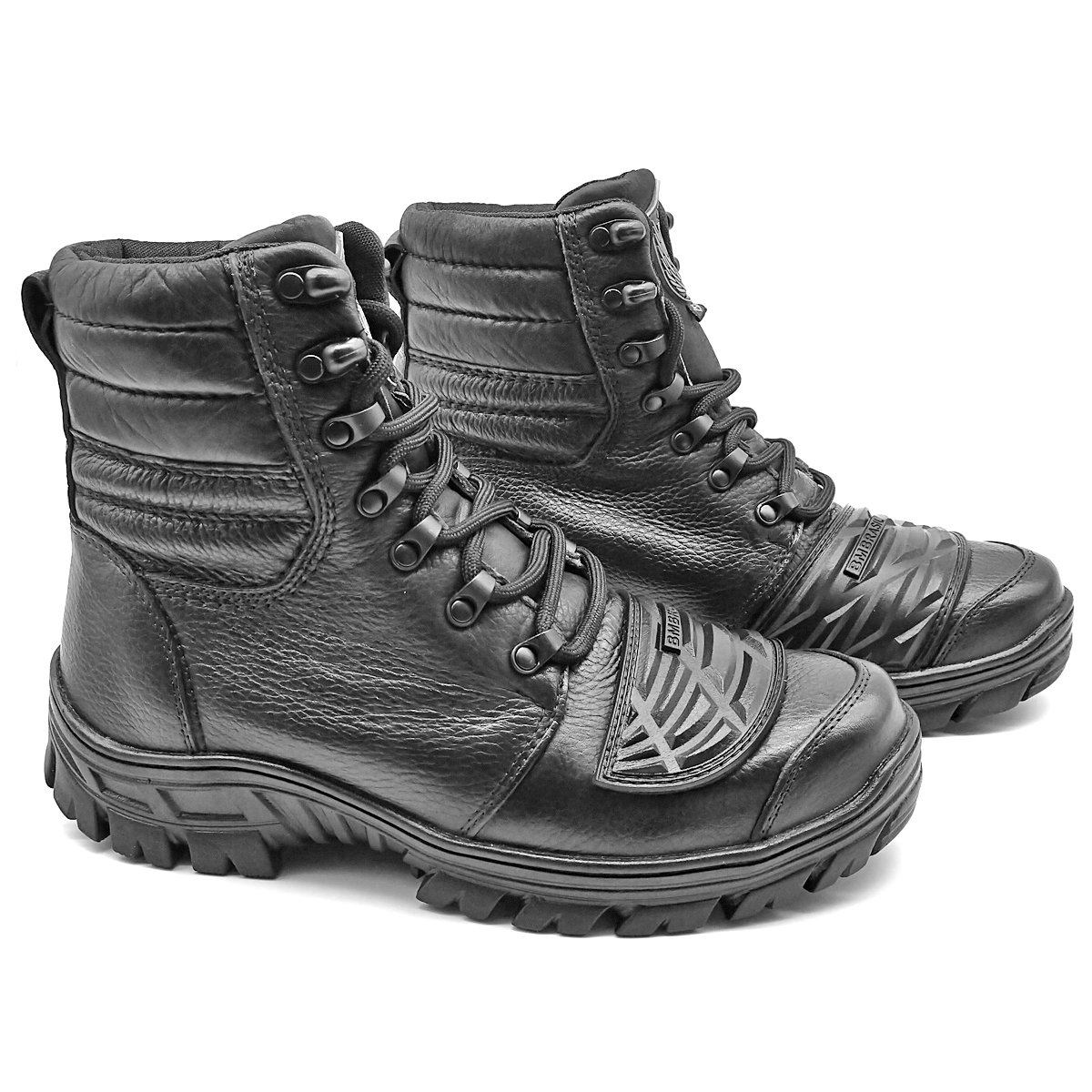 Tactical Boots Military Black Leather Motorcycle Combat Ankle Boot - Zalupe