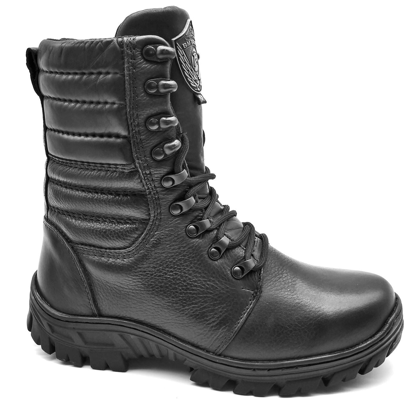 Tactical Boots Black Military Leather Combat Hunting Lace Up - Zalupe