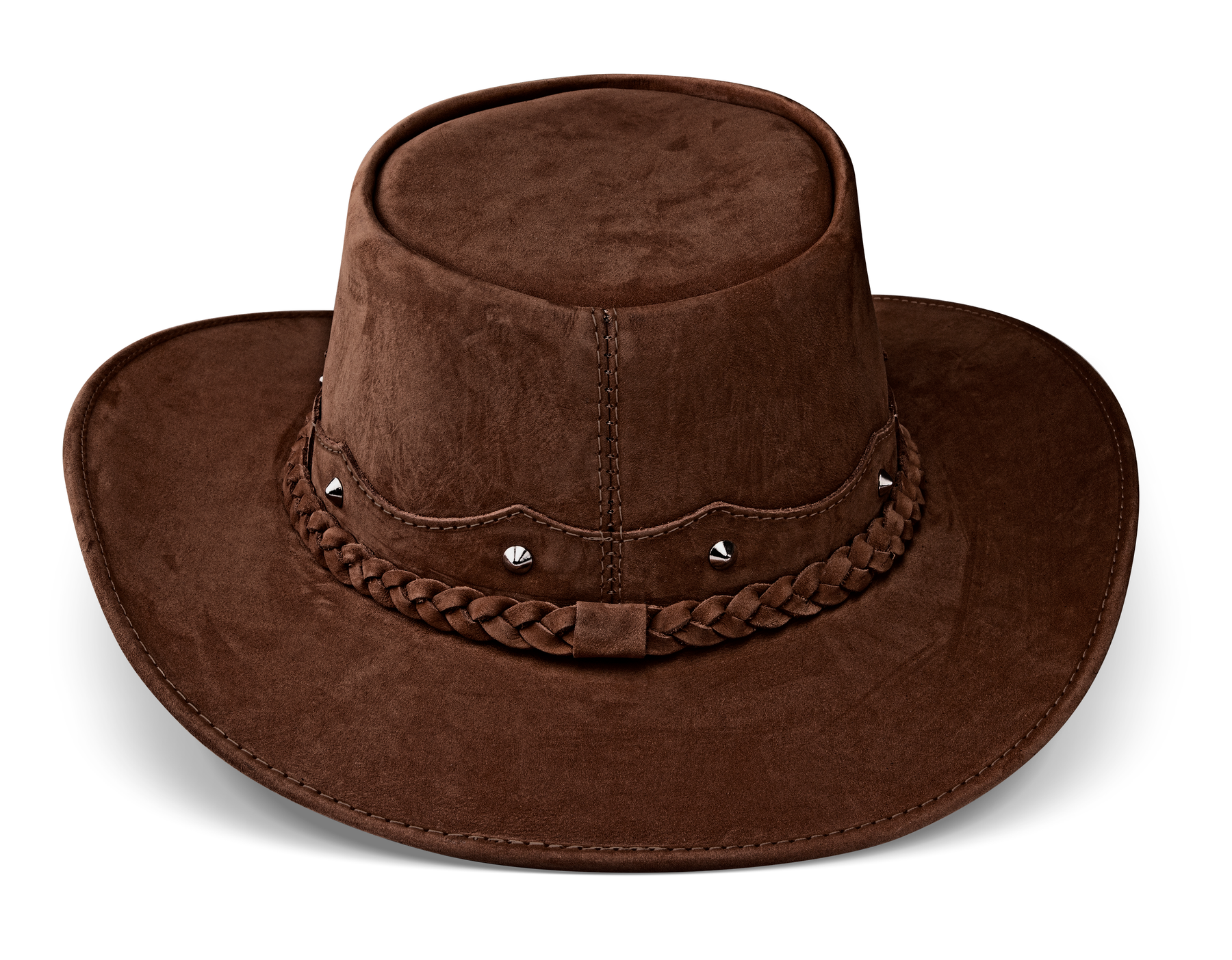 Cowboy Hat Western Coffee Real Leather for Mens and Womens Australian Country Man Style - Zalupe