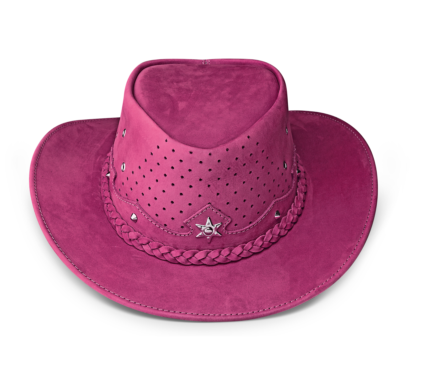 Cowboy Hat Western Pink Real Leather for Mens and Womens Australian Country Man Style - Zalupe