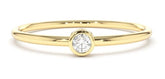 18k Yellow Gold Ring with Diamond for Womens Wedding & Marriage Luxury - Zalupe