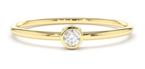 18k Yellow Gold Ring with Diamond for Womens Wedding & Marriage Luxury - Zalupe