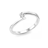 18k White Gold Ring With Diamond 2.50mm Wedding Luxury Marriage - Zalupe