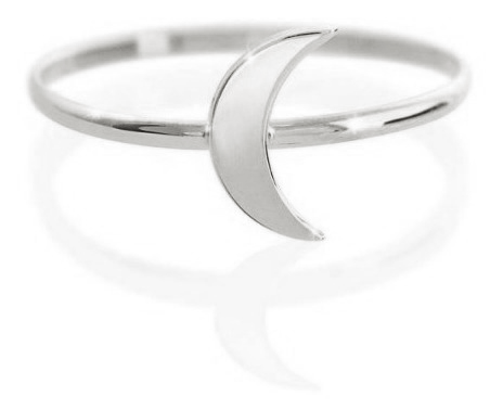 18k White Ring Love Moon Model Single Engagement Luxury Marriage for Womens - Zalupe