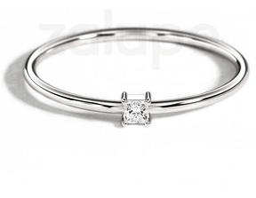 18k Ring White Gold for Womens with Diamond Jewelry Marriage and Wedding - Zalupe