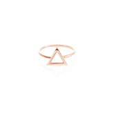 18k Rose Gold Ring Alliance Jewelry Luxury for Womens Pyramid Edition - Zalupe