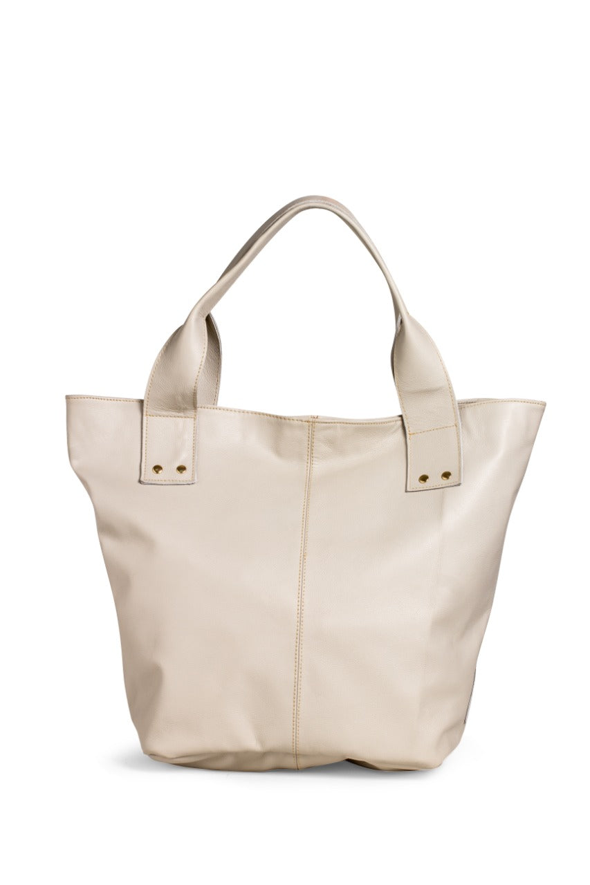 Minimalist Shoulder Leather Tote Bag - Zalupe