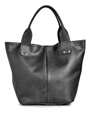 Minimalist Shoulder Leather Tote Bag - Zalupe