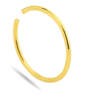 10k Piercing Yellow Gold Ring Female and Male Nose Ring Ear Luxury Jewelry - Zalupe